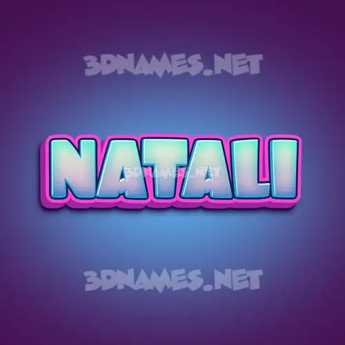 natali in Phat Purple style - 3D name wallpaper