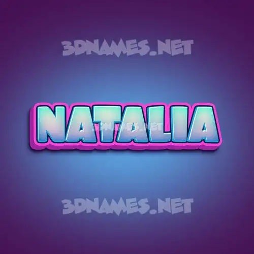 natalia in Phat Purple style - 3D name wallpaper