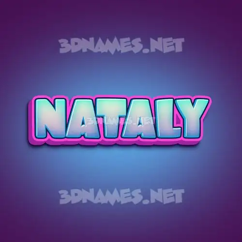 nataly in Phat Purple style - 3D name wallpaper