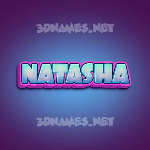 natasha in Phat Purple style - 3D name wallpaper