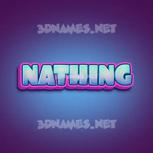 nathing in Phat Purple style - 3D name wallpaper