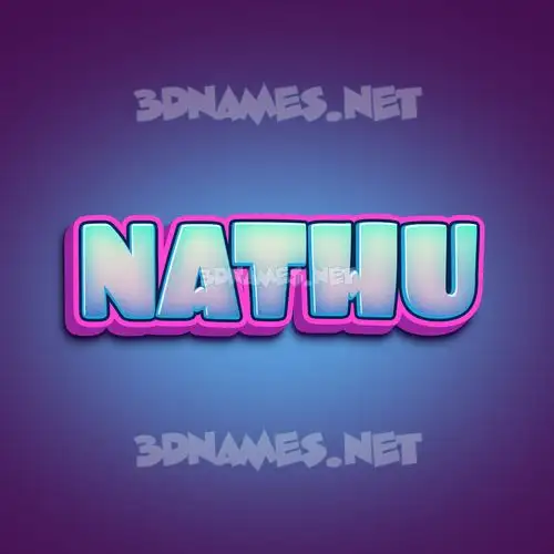 nathu in Phat Purple style - 3D name wallpaper