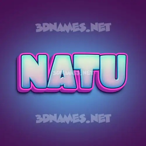 natu in Phat Purple style - 3D name wallpaper natu in Phat Purple style - 3D name wallpaper