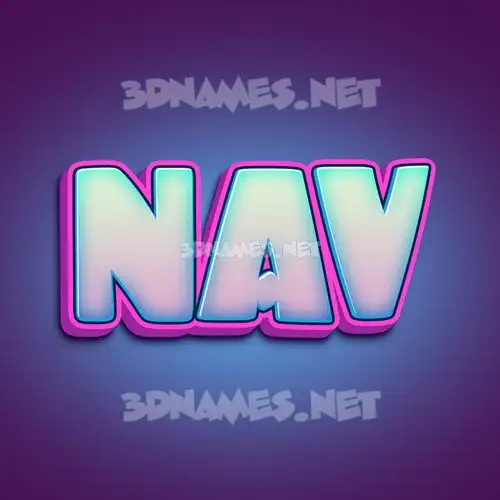 nav in Phat Purple style - 3D name wallpaper