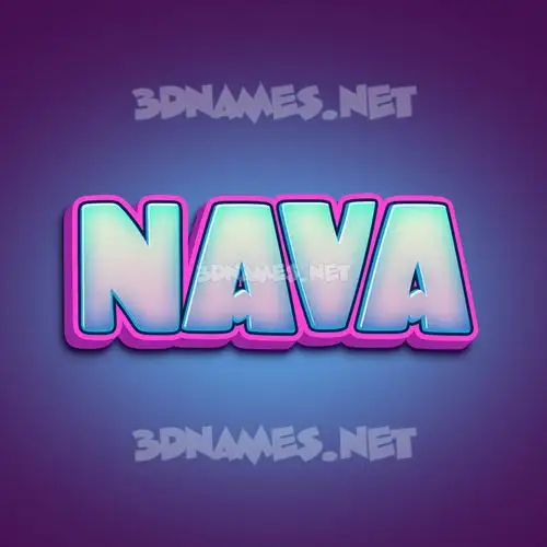 nava in Phat Purple style - 3D name wallpaper
