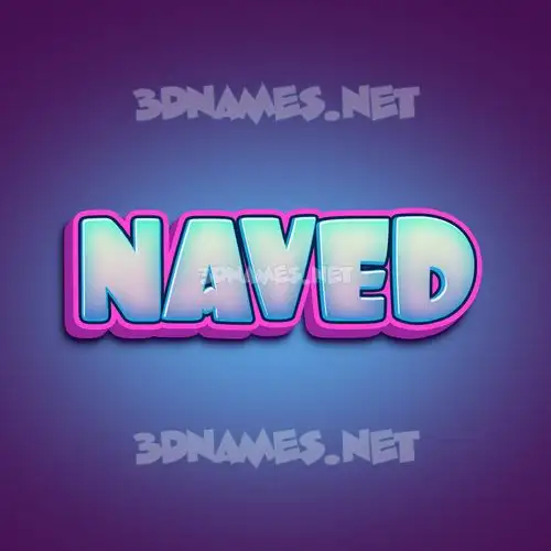 naved in Phat Purple style - 3D name wallpaper