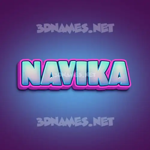 navika in Phat Purple style - 3D name wallpaper
