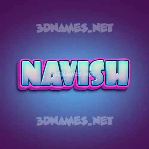 navish in Phat Purple style - 3D name wallpaper