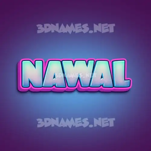 nawal in Phat Purple style - 3D name wallpaper