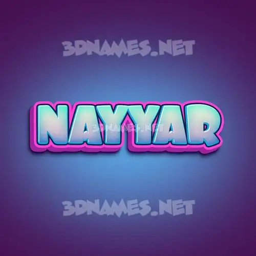 nayyar in Phat Purple style - 3D name wallpaper