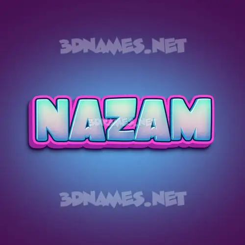 nazam in Phat Purple style - 3D name wallpaper nazam in Phat Purple style - 3D name wallpaper