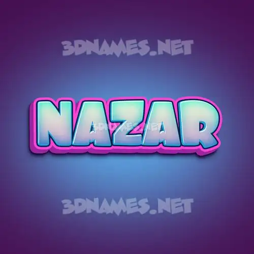 nazar in Phat Purple style - 3D name wallpaper nazar in Phat Purple style - 3D name wallpaper