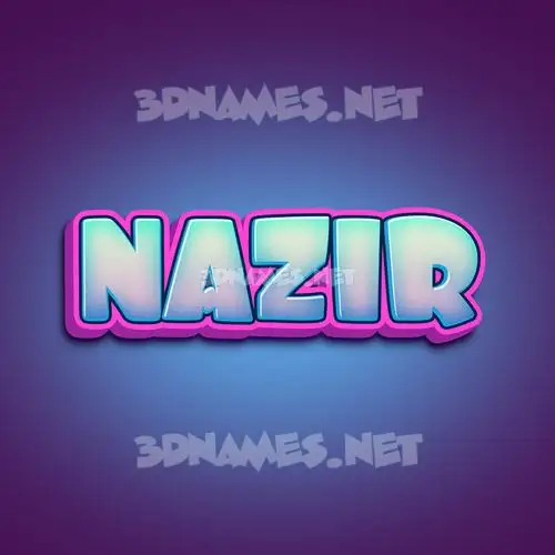 nazir in Phat Purple style - 3D name wallpaper nazir in Phat Purple style - 3D name wallpaper