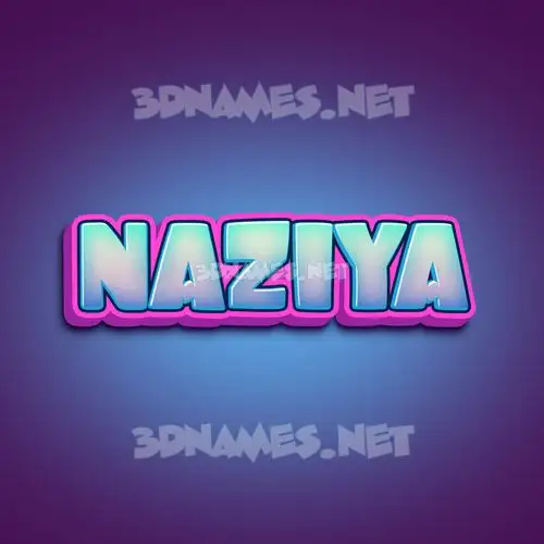 naziya in Phat Purple style - 3D name wallpaper