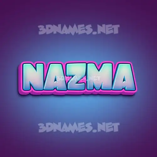 nazma in Phat Purple style - 3D name wallpaper