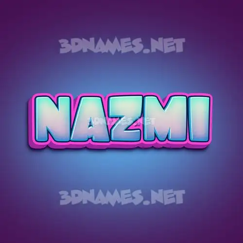 nazmi in Phat Purple style - 3D name wallpaper