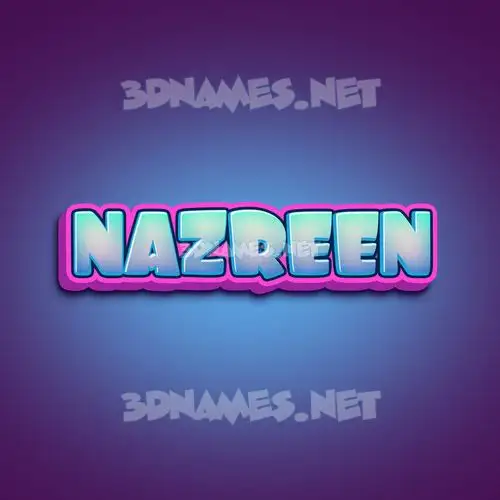nazreen in Phat Purple style - 3D name wallpaper
