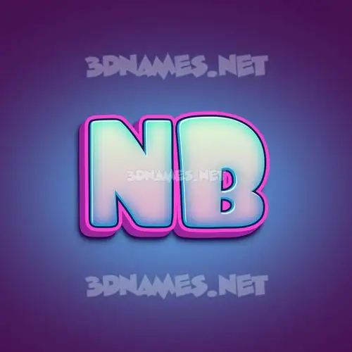 nb in Phat Purple style - 3D name wallpaper nb in Phat Purple style - 3D name wallpaper