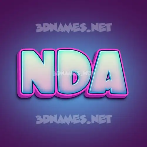 nda in Phat Purple style - 3D name wallpaper nda in Phat Purple style - 3D name wallpaper