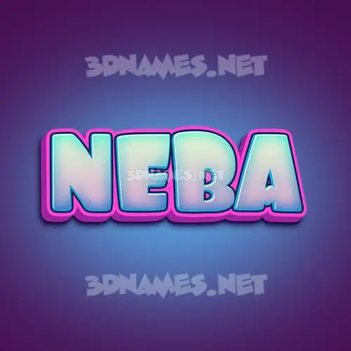 neba in Phat Purple style - 3D name wallpaper neba in Phat Purple style - 3D name wallpaper