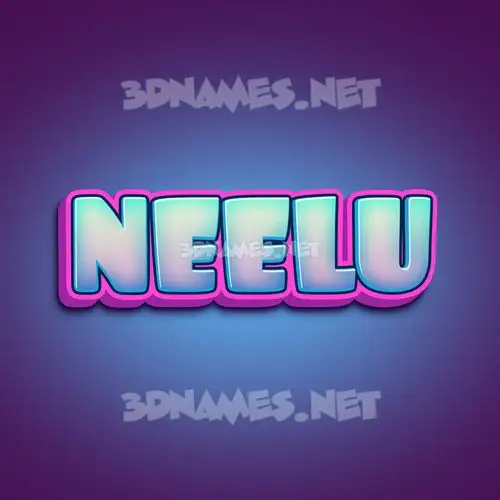 neelu in Phat Purple style - 3D name wallpaper