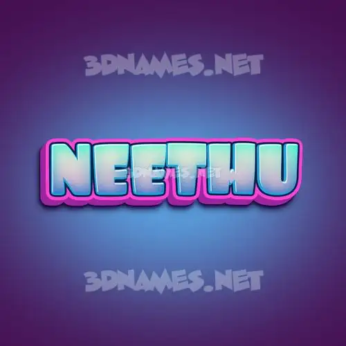 neethu in Phat Purple style - 3D name wallpaper