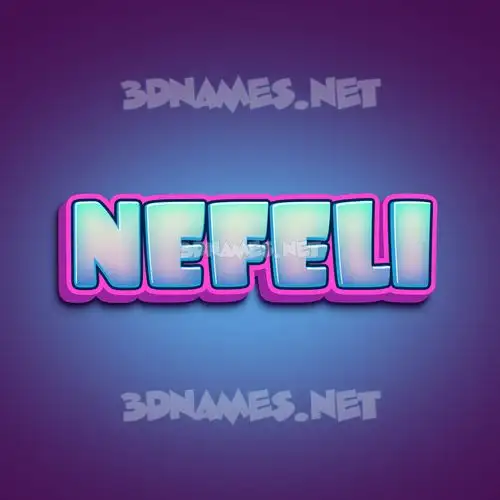 nefeli in Phat Purple style - 3D name wallpaper