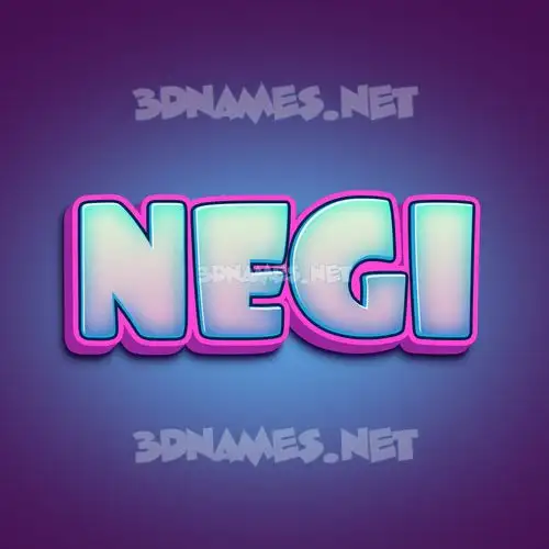 negi in Phat Purple style - 3D name wallpaper negi in Phat Purple style - 3D name wallpaper