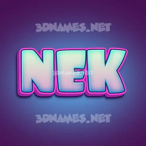 nek in Phat Purple style - 3D name wallpaper