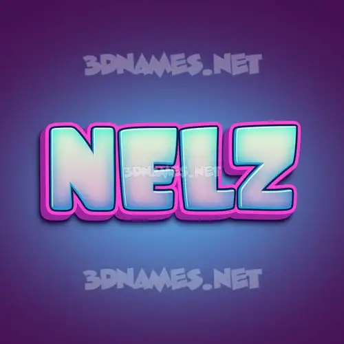 nelz in Phat Purple style - 3D name wallpaper