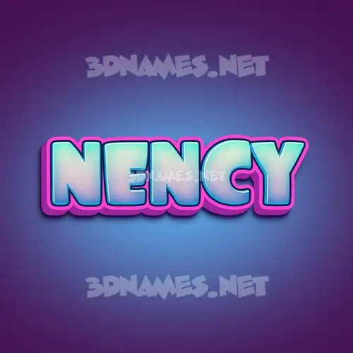 nency in Phat Purple style - 3D name wallpaper