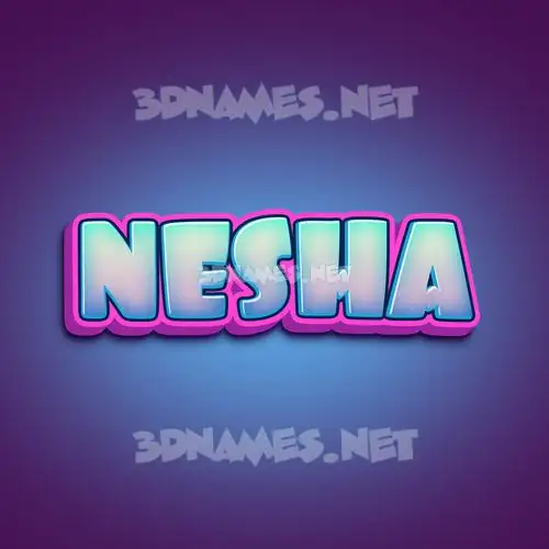 nesha in Phat Purple style - 3D name wallpaper nesha in Phat Purple style - 3D name wallpaper