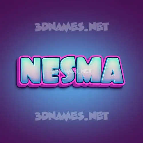 nesma in Phat Purple style - 3D name wallpaper