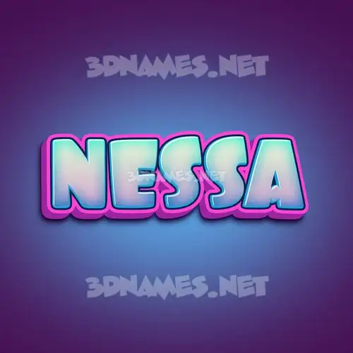 nessa in Phat Purple style - 3D name wallpaper