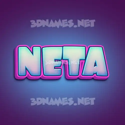 neta in Phat Purple style - 3D name wallpaper