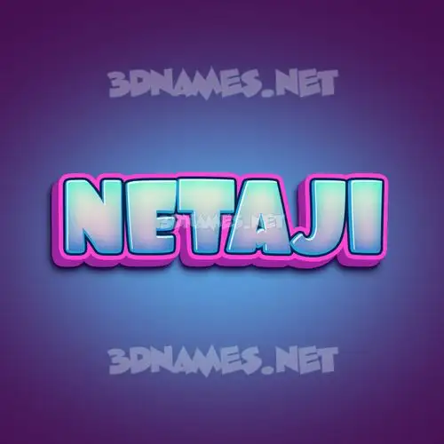 netaji in Phat Purple style - 3D name wallpaper