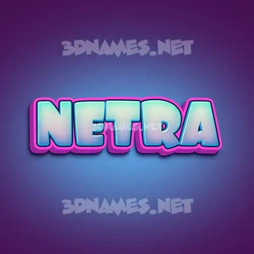 netra in Phat Purple style - 3D name wallpaper