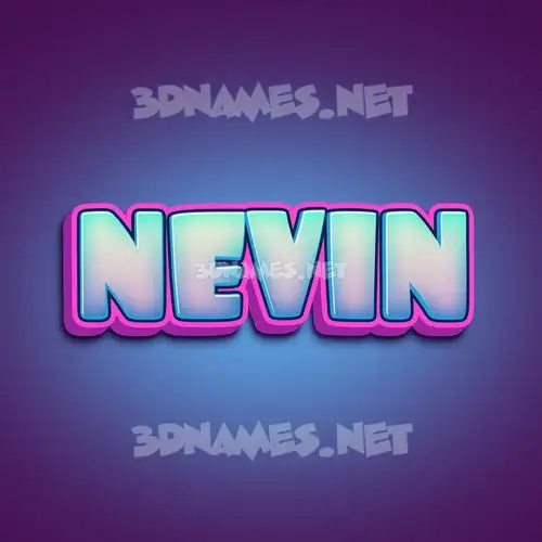 nevin in Phat Purple style - 3D name wallpaper