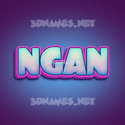 ngan in Phat Purple style - 3D name wallpaper ngan in Phat Purple style - 3D name wallpaper