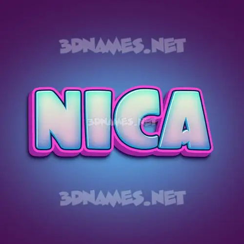 nica in Phat Purple style - 3D name wallpaper nica in Phat Purple style - 3D name wallpaper