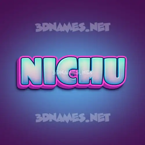 nichu in Phat Purple style - 3D name wallpaper