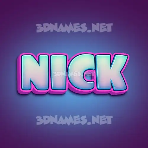 nick in Phat Purple style - 3D name wallpaper