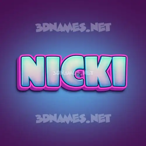 nicki in Phat Purple style - 3D name wallpaper