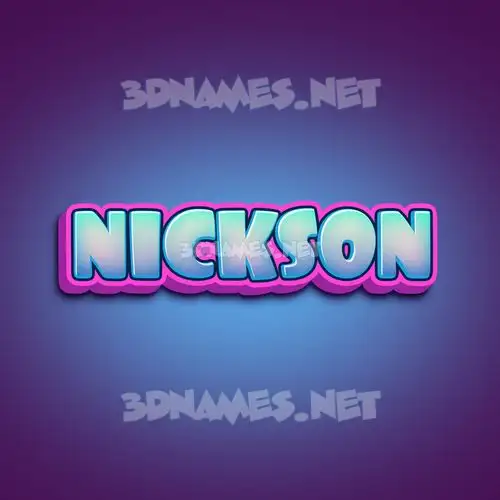 nickson in Phat Purple style - 3D name wallpaper