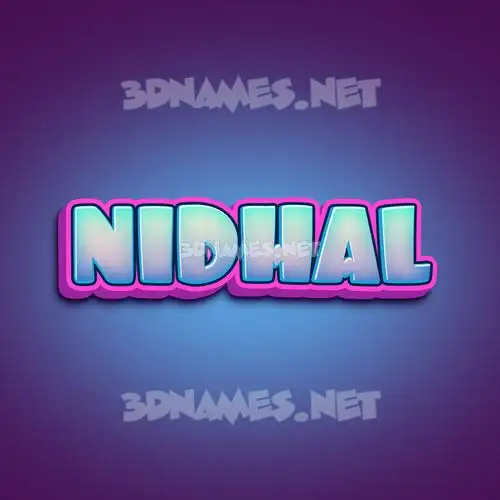 nidhal in Phat Purple style - 3D name wallpaper