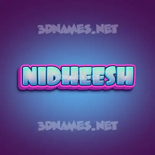 nidheesh in Phat Purple style - 3D name wallpaper nidheesh in Phat Purple style - 3D name wallpaper