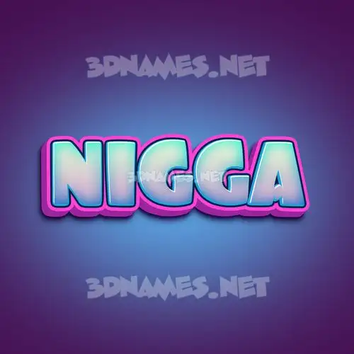 nigga in Phat Purple style - 3D name wallpaper