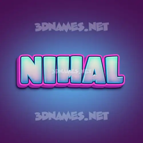 nihal in Phat Purple style - 3D name wallpaper