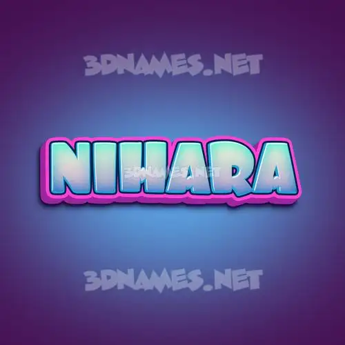 nihara in Phat Purple style - 3D name wallpaper