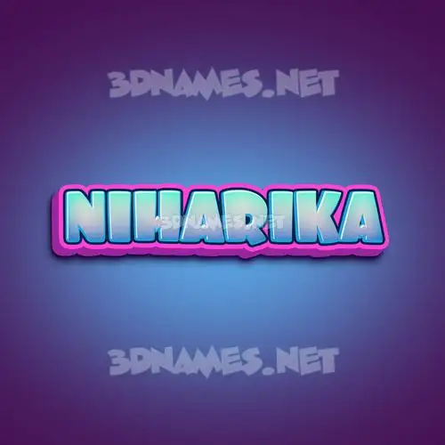 niharika in Phat Purple style - 3D name wallpaper